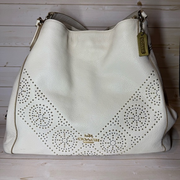 Coach Handbags - Coach Edie Chalk Mini Studs Shoulder Bag